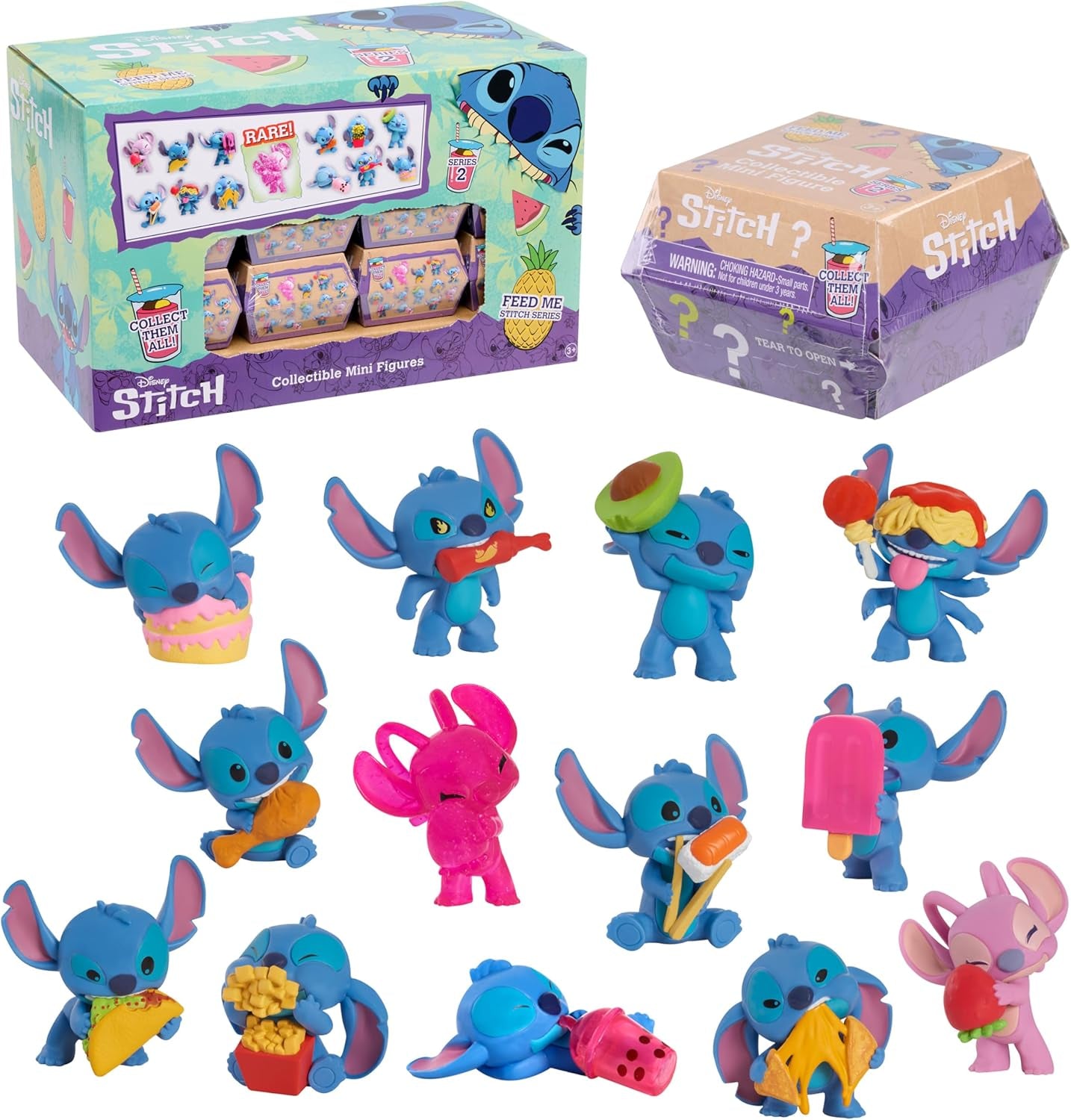 Just Play Disney Stitch Minifigurine de colecționat, pachet surpriză, figuri de colecționat mari de 5 cm, stilurile pot varia, jucării pentru copii de peste 3 ani Action figures Naty Shop Singur