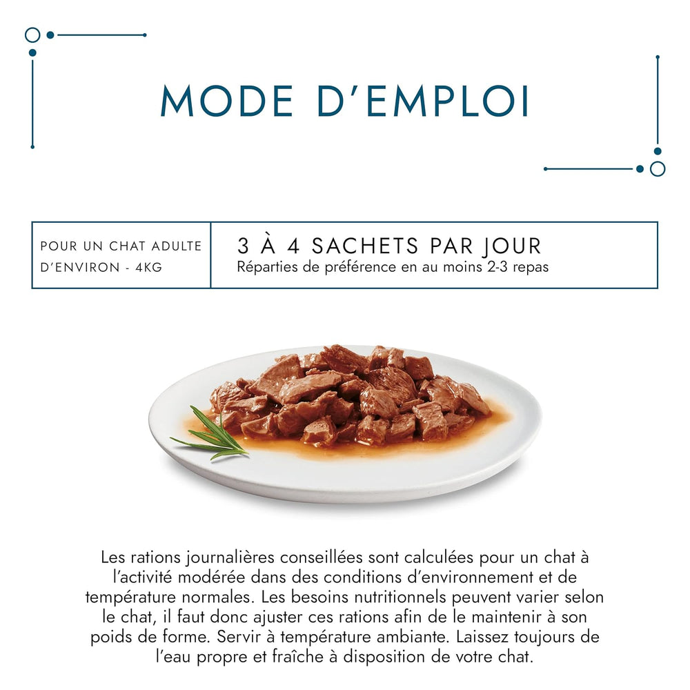 Pearl | Suport pentru sos | Pisică adultă | Vită, Pui, Ton, Somon | 12 x 85 g | Pliculețe pentru prospețime (ambalajul poate varia)