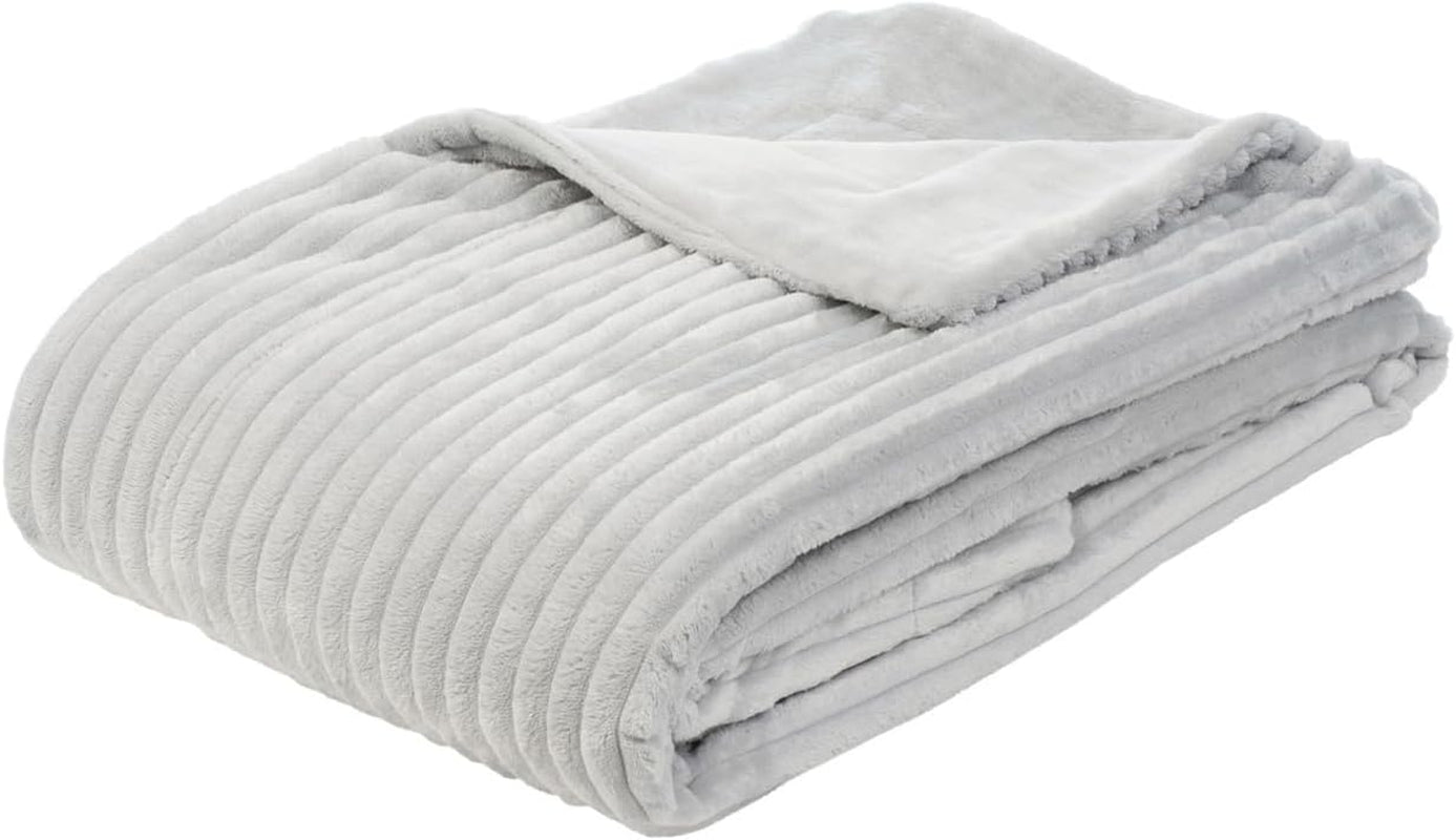 Gözze – Bequeme und weiche Decke in Cordoptik, 1620 g/Stück, 150 x 200 cm – Zimtbetten und Decken Besuche den Gözze-Store silber