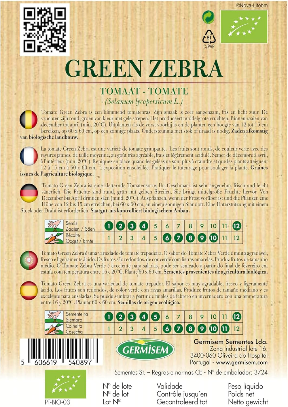 Tomate Green Zebra