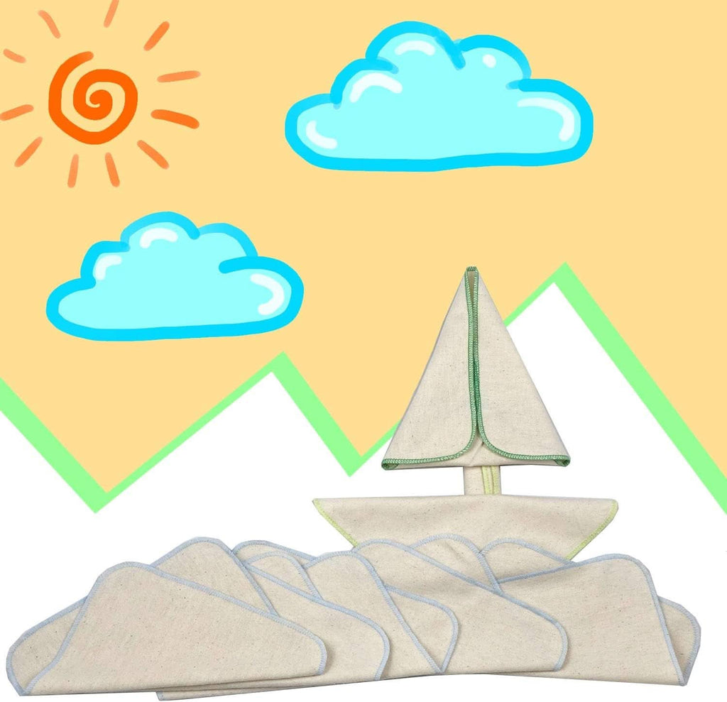 Avo + Cado - Pachet de 15 Provee de spălat reutilizabile pentru bebeluși ca înlocuitor pentru șervețele umede (culoare: gri) Mama si Copilul Naty Shop