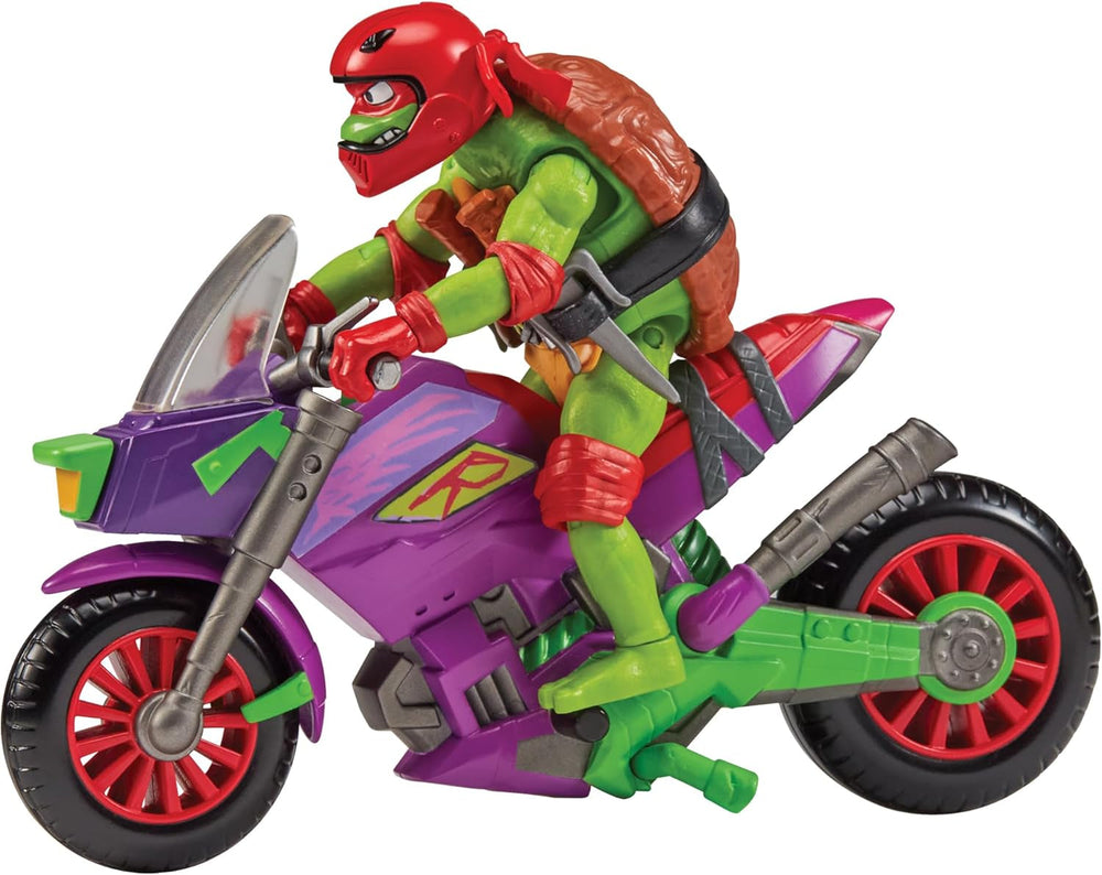 TEENAGE MUTANT NINJA Turtles – Basisfigur Ray Fillet Actionfiguren Naty Shop Purple Dragon Cycle mit Raph