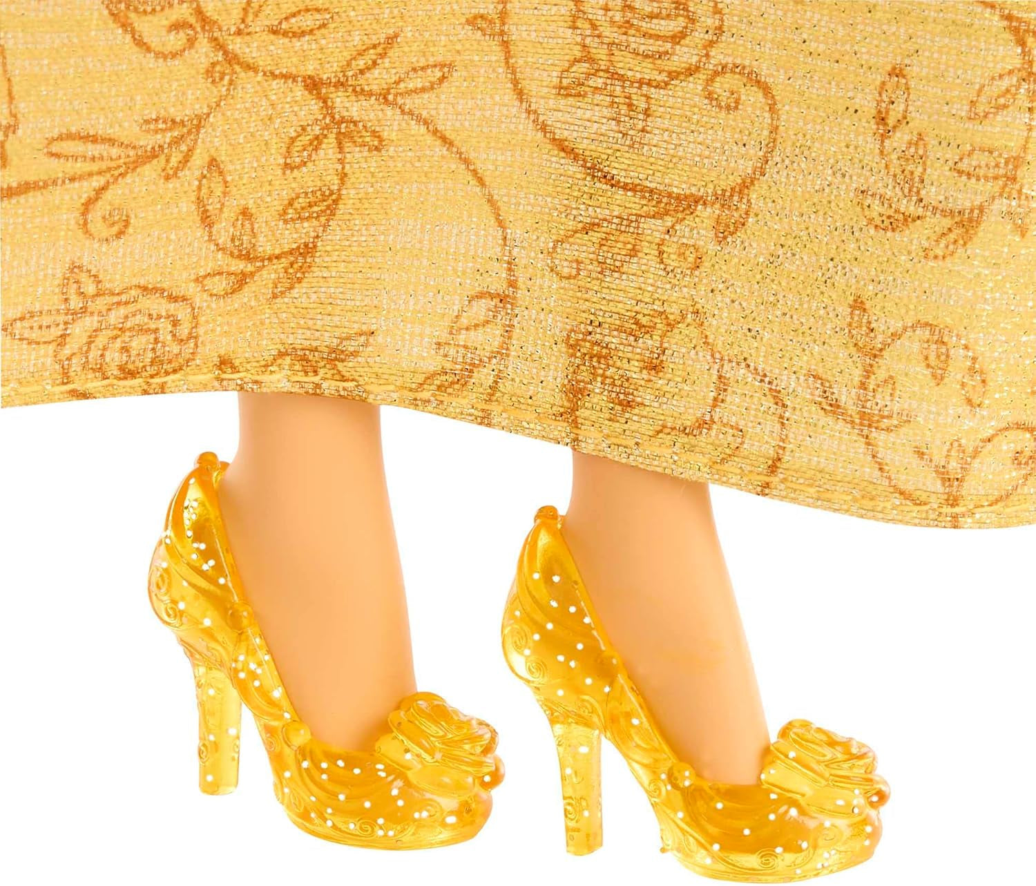 Mattel Disney Princess Spielzeug, bewegliche Belle-Modepuppe mit funkelnder Kleidung und Accessoires, Disney-Film-inspiriertes Geschenk für Kinder HLW11 Naty Shop Dolls