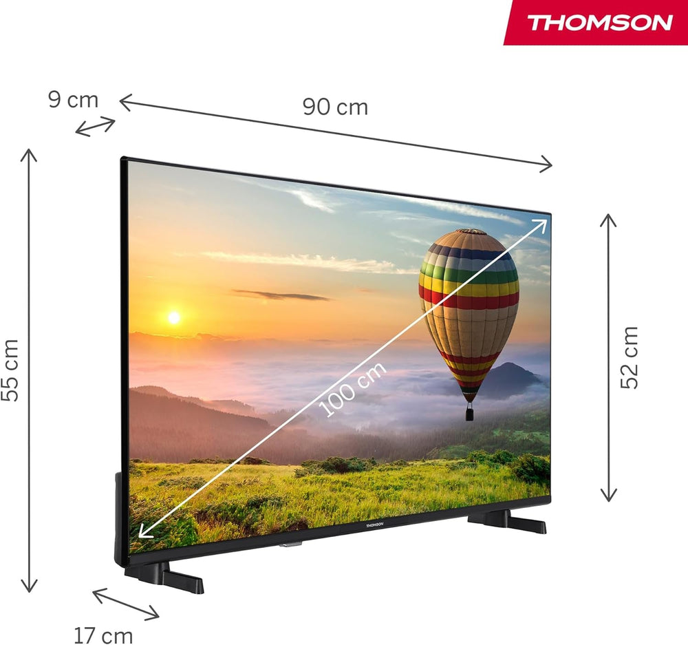 Televizor inteligent THOMSON FHD de 40 de inci (100 cm), Wi-Fi, control vocal, HDR10, Dolby Audio, tuner triplu (cablu/satelit/antenă), HDMI, USB, 1 GB RAM, 4 GB Flash – 40FT2S35