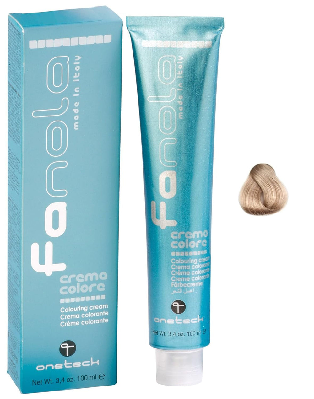 Fanola crema colore Cremă colorantă 7.0 Blond, 100 ml Vopsea pentru par Naty Shop 12.2 Super Blond Platinum Pearl Extra