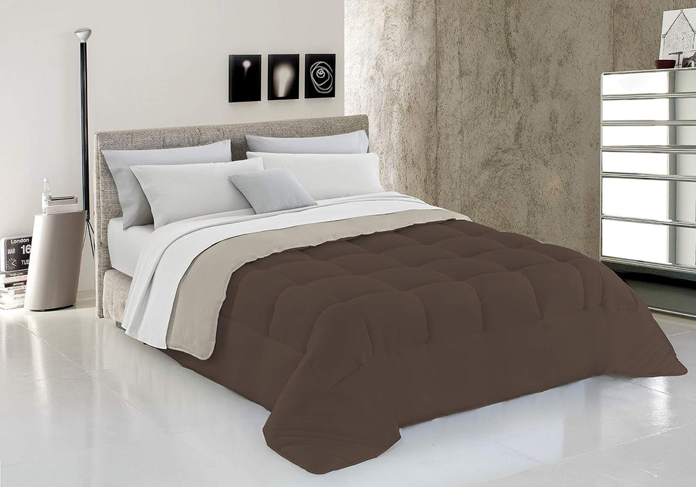 Italienische Bettwäsche, Winterdecke, Taupe/Creme, 250X200Cm Naty Shop Steppdecken und Steppdecken Braun/Creme 150X200Cm