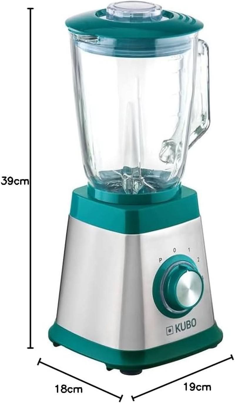 Mixer Aus Glas, 1000 W, 4 Geschwindigkeiten, 1,5 L, 6 Klingen Aus Edelstahl, Eiswürfelfunktion Kitchen Naty Shop
