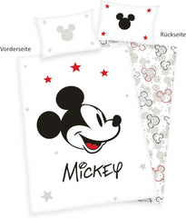 Mickey-Mouse-Bettwäsche, wendbar, 100 % Baumwolle. Bettwäsche – Kinder Naty Shop