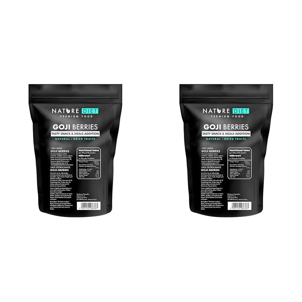 Nature Diet - Goji-Beeren 1000 G | Getrocknete Waldfrüchte Dehydrierte Produkte Naty Shop 2 x 1 kg