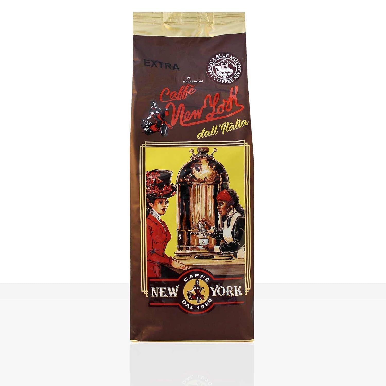 New York Caffe Extra 12 boabe de cafea x 1 kg, 100% Arabica cu Jamaica Blue Mountain