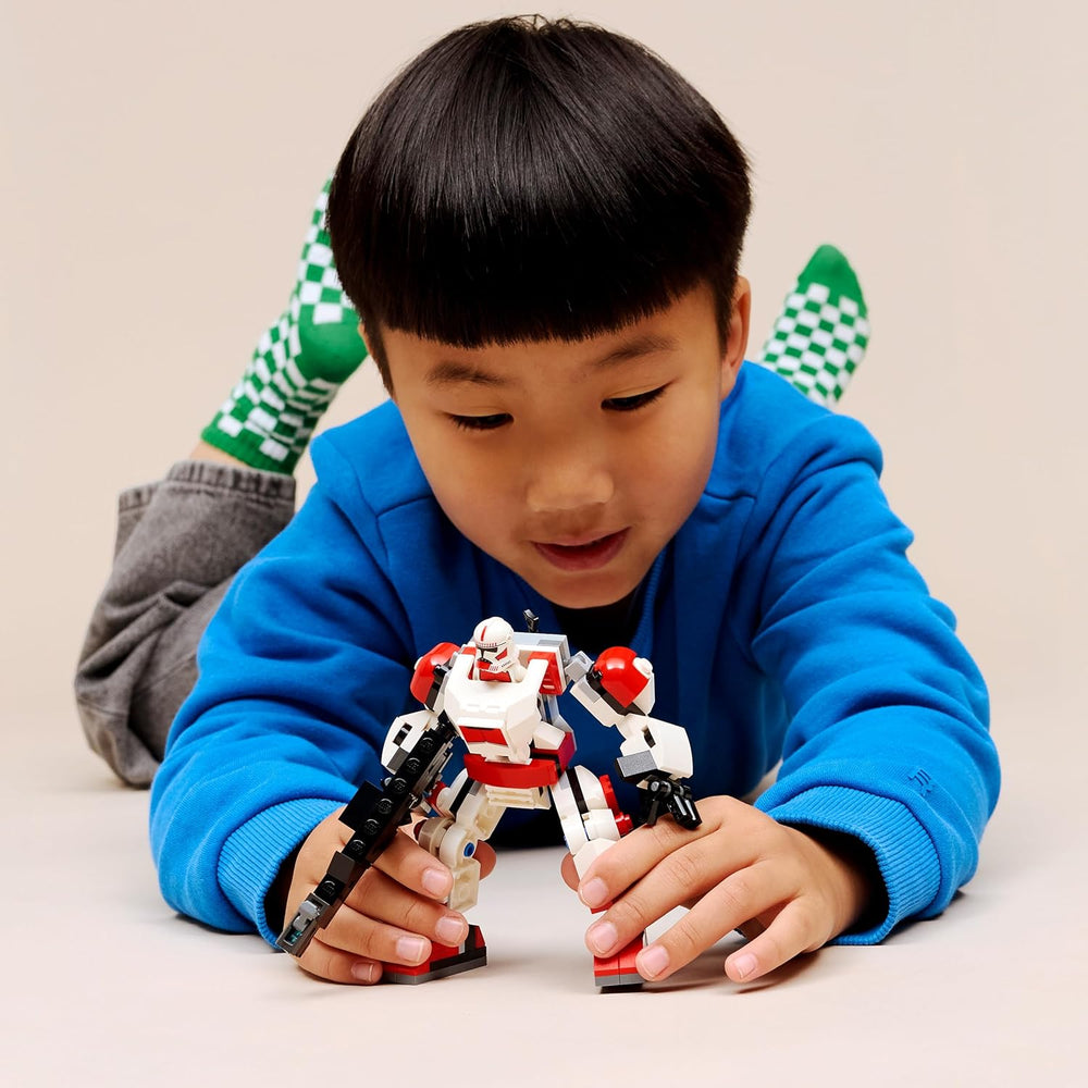 LEGO Star Wars 75448 Klon-Schocktruppen Mech – Bewegeliche Actionfigur mit Blastergewehr & Minifigur – Modellbau für Kinder – Geschenk für Jungen ab 6 Jahren & Star-Wars-Fans