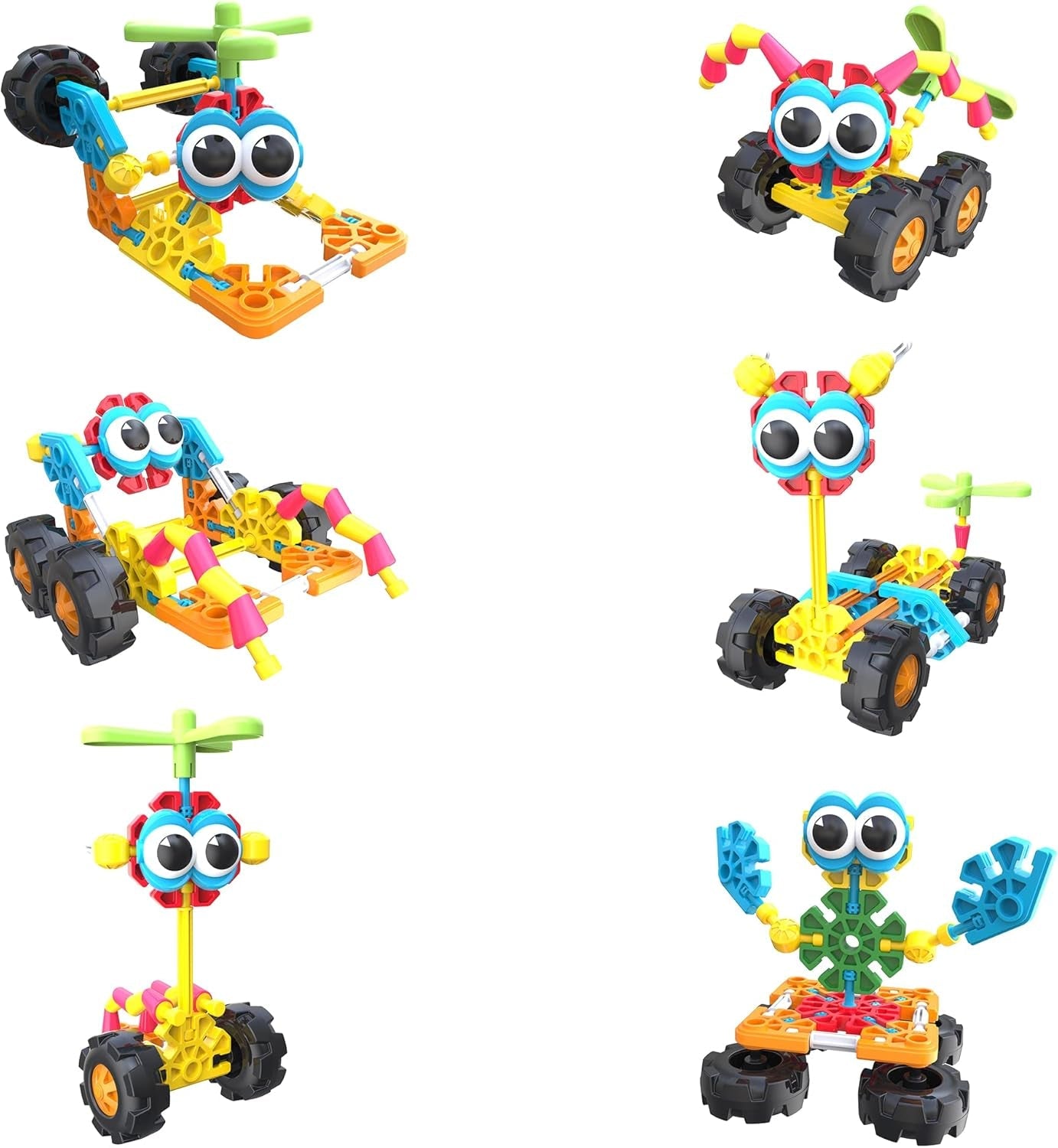 K'NEX Kid Zoomin' Buddies 20 Modell | Kinder-Bastelset mit 48 Teilen | Lernspielzeug für Kinder, lustiges und farbenfrohes Bauspielzeug für Jungen und Mädchen, Konstruktionsspielzeug ab 3 Jahren |