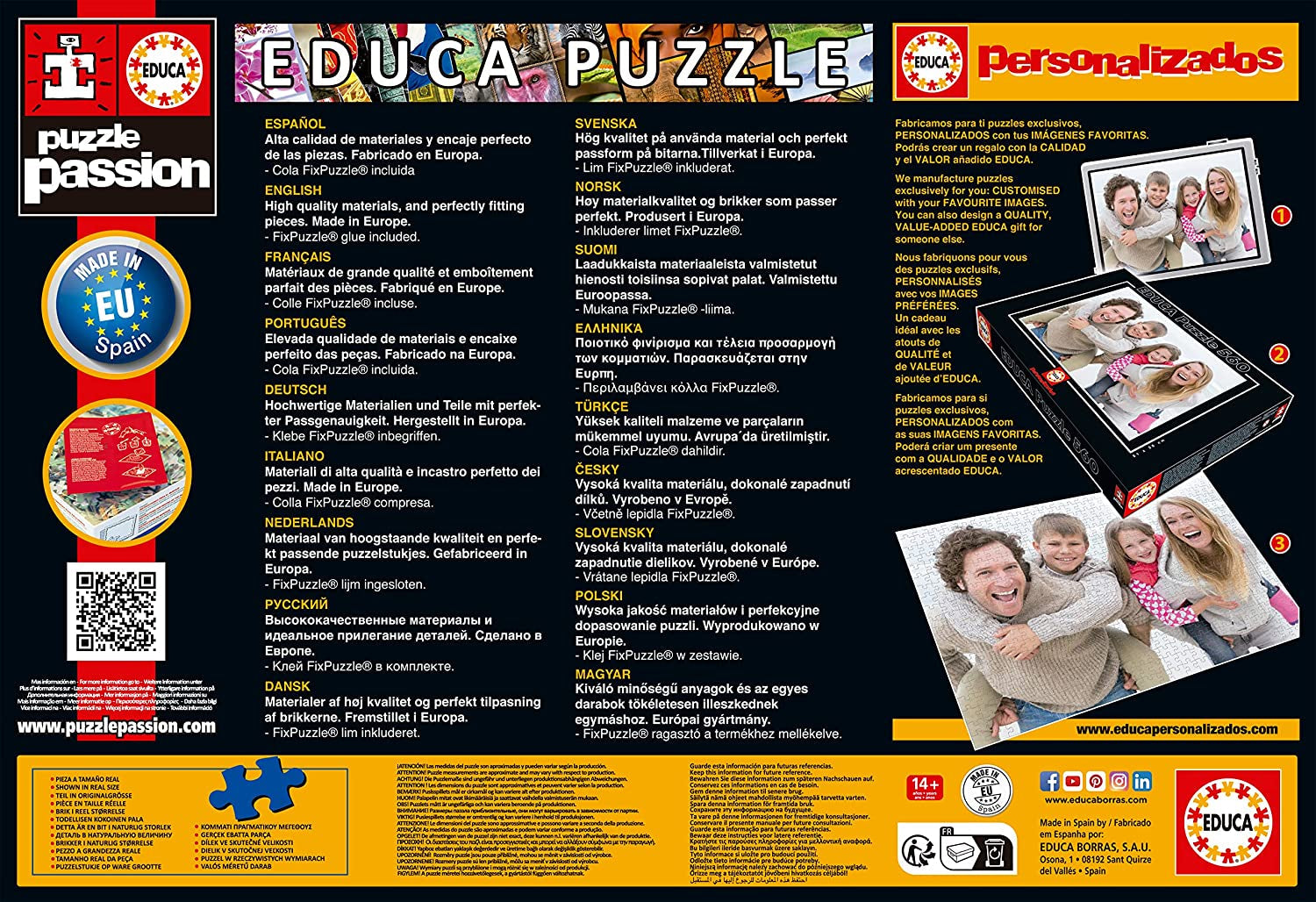 Educa - Puzzle 2000 piese pentru adulti | Repere Europa, puzzle 2000 piese pentru adulti si copii de la 14 ani, Obiective turistice (17697) Puzzle Naty Shop