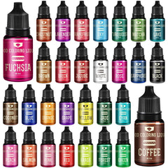 Lebensmittelfarbe - 30 X 10Ml Lebendige Lebensmittel Farben Zum Backen, Kuchen Dekorieren, Zuckerguss, Kekse, Fondant Und Macaron - Flüssige Food Coloring Für Die DIY Seifenherstellung Und Basteln Naty Shop 30 Farben