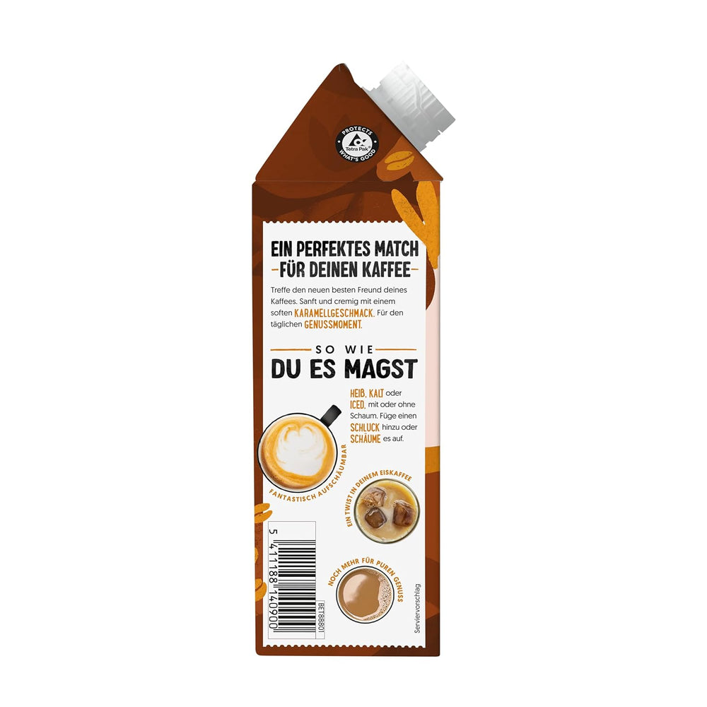 Alpro Barista Karamell – Zum Aufschäumen – Von Natur aus laktosefrei – 8 x 750 ml – Haltbar