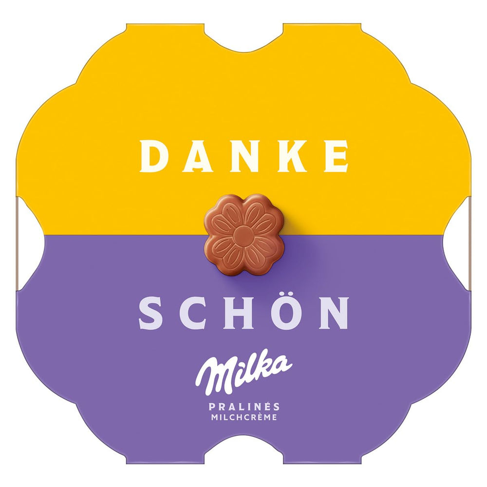 Praline Milka Kleines Dankeschön – Alpenmilchschokolade mit feiner Milchcremefüllung – 12 x 44g