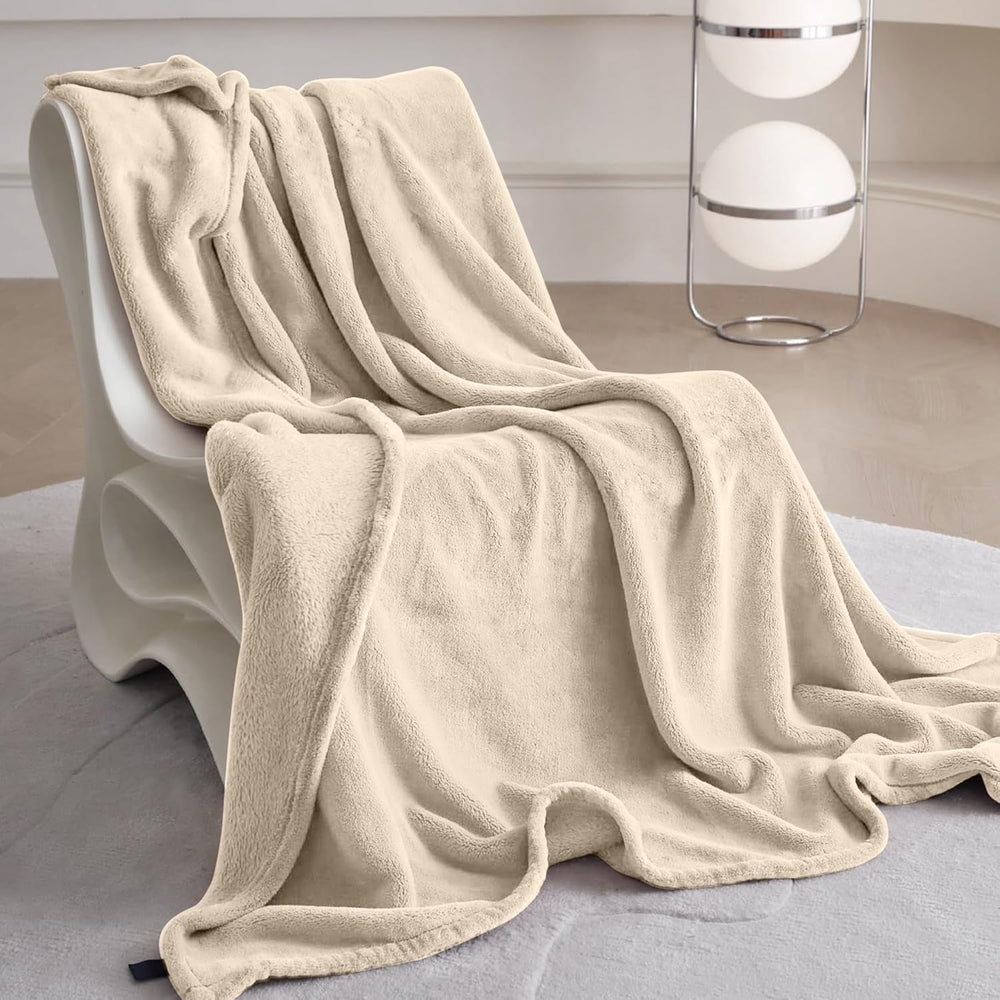 Komfortec Flauschdecke, Kuscheldecke, Fleecedecke, Öko-Tex zertifiziert, superweich, 150X200 cm, 260 G/M², beige Betten und Decken Besuchen Sie den Komfortec-Store