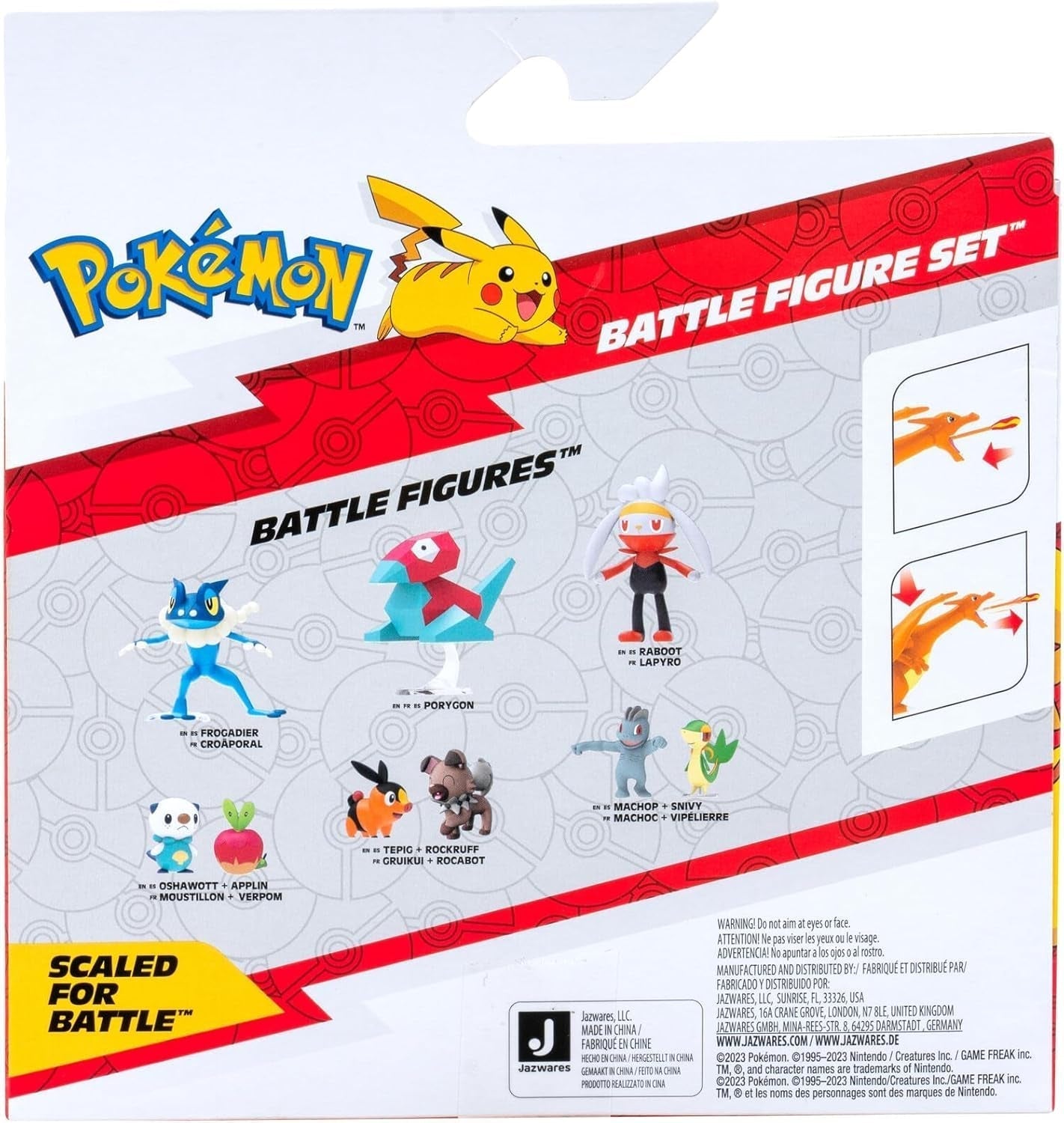 Pokémon PKW3459 – Kampffiguren-Paket – Glurak & Pikachu, mobiler Glurak mit Pikachu-Actionfiguren Naty Shop