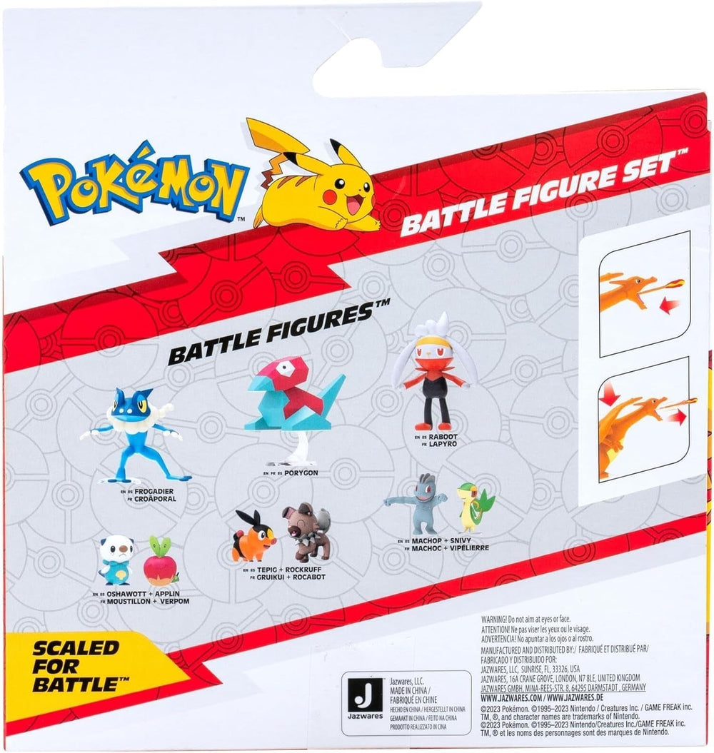 Pokémon PKW3459 – Kampffiguren-Paket – Glurak & Pikachu, mobiler Glurak mit Pikachu-Actionfiguren Naty Shop