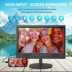 Televizor digital Freeview de 16 inci, tuner DVB-T2, intrare AV, HDMI/VGA, port USB, alimentare de la mașină (12 volți) sau de la rețea, telecomandă