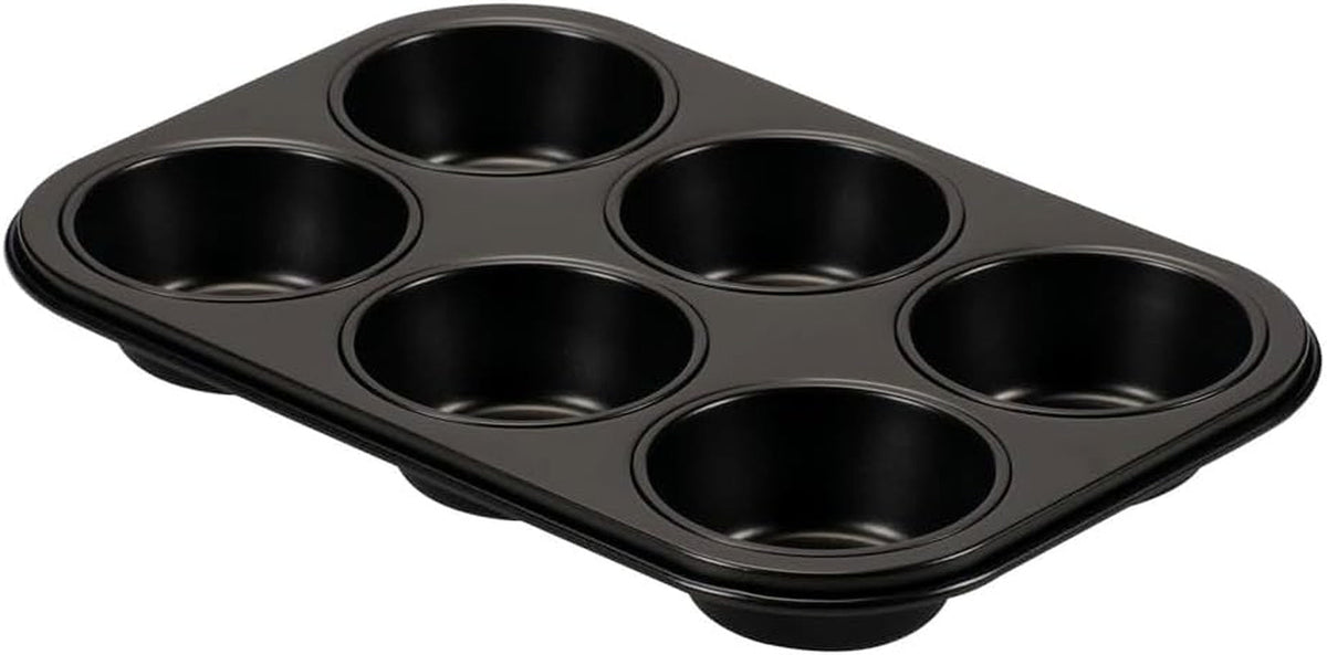 , Form 6 Muffins 18,5x27cm, schwarz Formen und Backbleche Naty Shop 6 Muffins