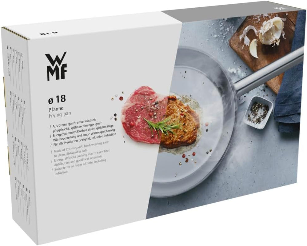WMF Mini kleine Bratpfanne mit Deckel 18 cm, Cromargan aus poliertem Edelstahl, Induktion Töpfe und Pfannen Naty Shop