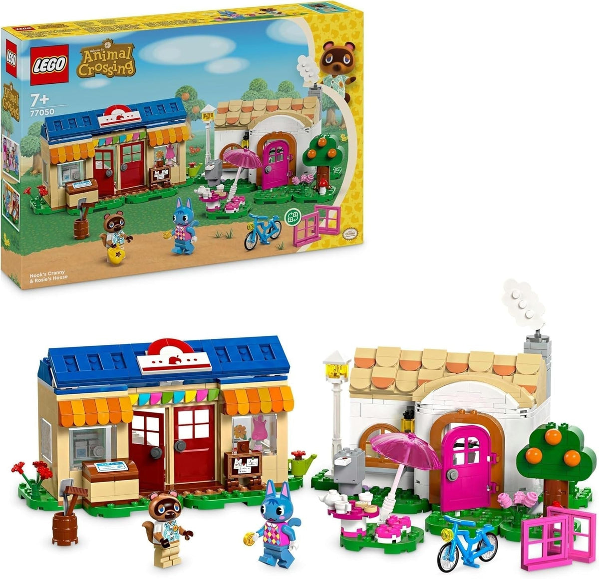 LEGO Animal Crossing Nook's Shop und Sophie's House Set, kreatives Spielzeug für Kinder mit 2 Minifiguren aus der Videospielserie, Geschenk für Mädchen und Jungen ab 7 Jahren 77050 Bausets Besuche den LEGO-Store Single