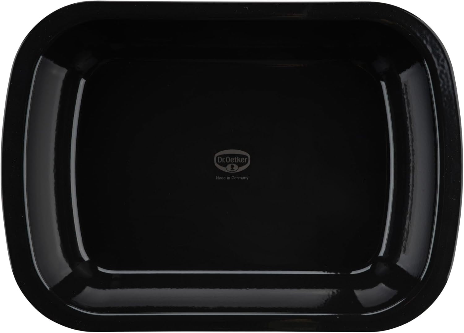 Dr. Oetker Back-Idee Kreativ Dessert- Und Auflaufform Aus Emaille, 39,5 X 28 X 6,5 Cm– Hitzebeständig Bis 400°C, Schnittfest, Kratzfest, Induktionsgeeignet, Schwarz Formen und Backbleche Naty Shop