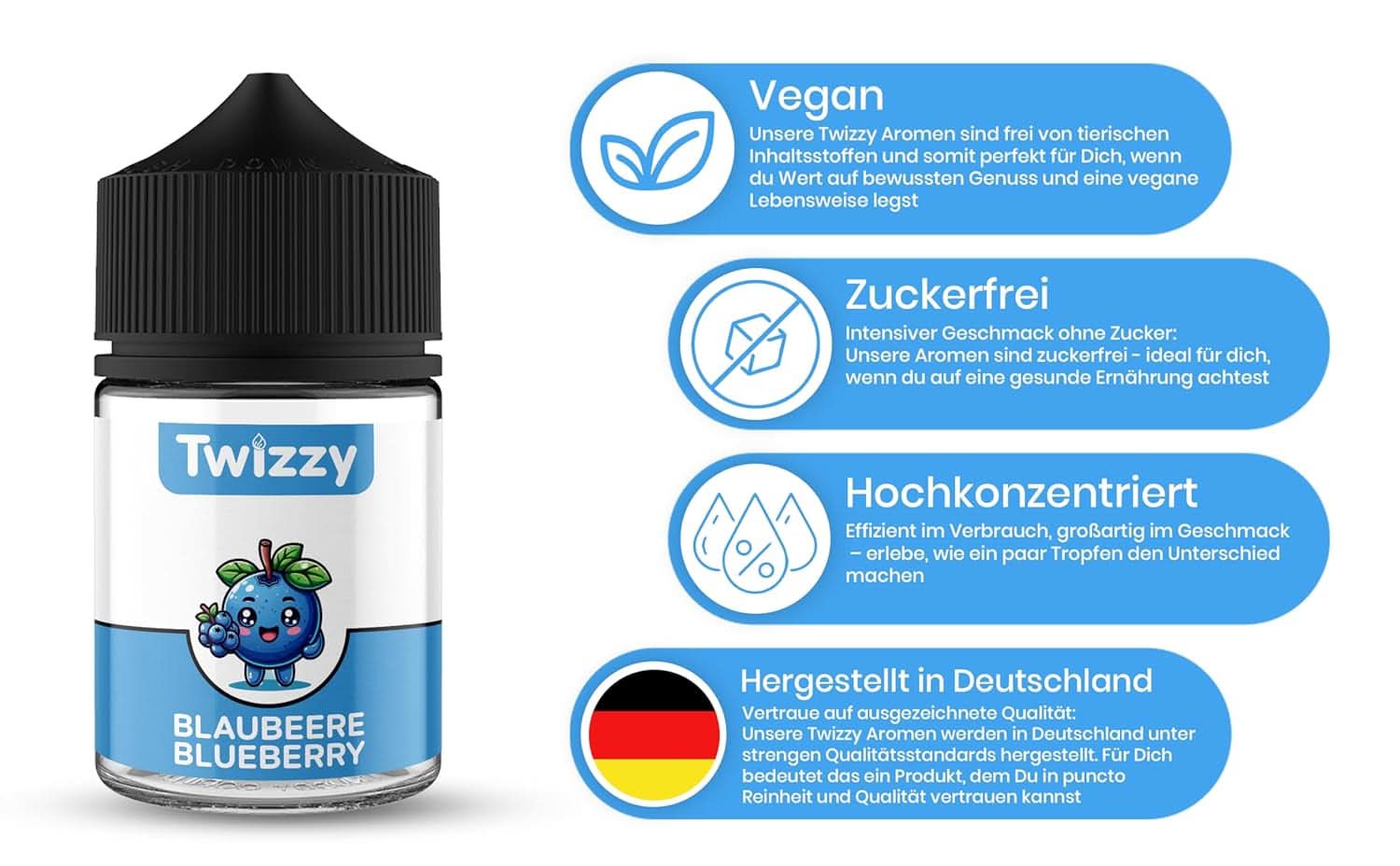 Twizzy Cranberry, Lebensmittelaroma - 60 ml - Intensives Aroma - Ideal zum Backen Aromen Naty Shop