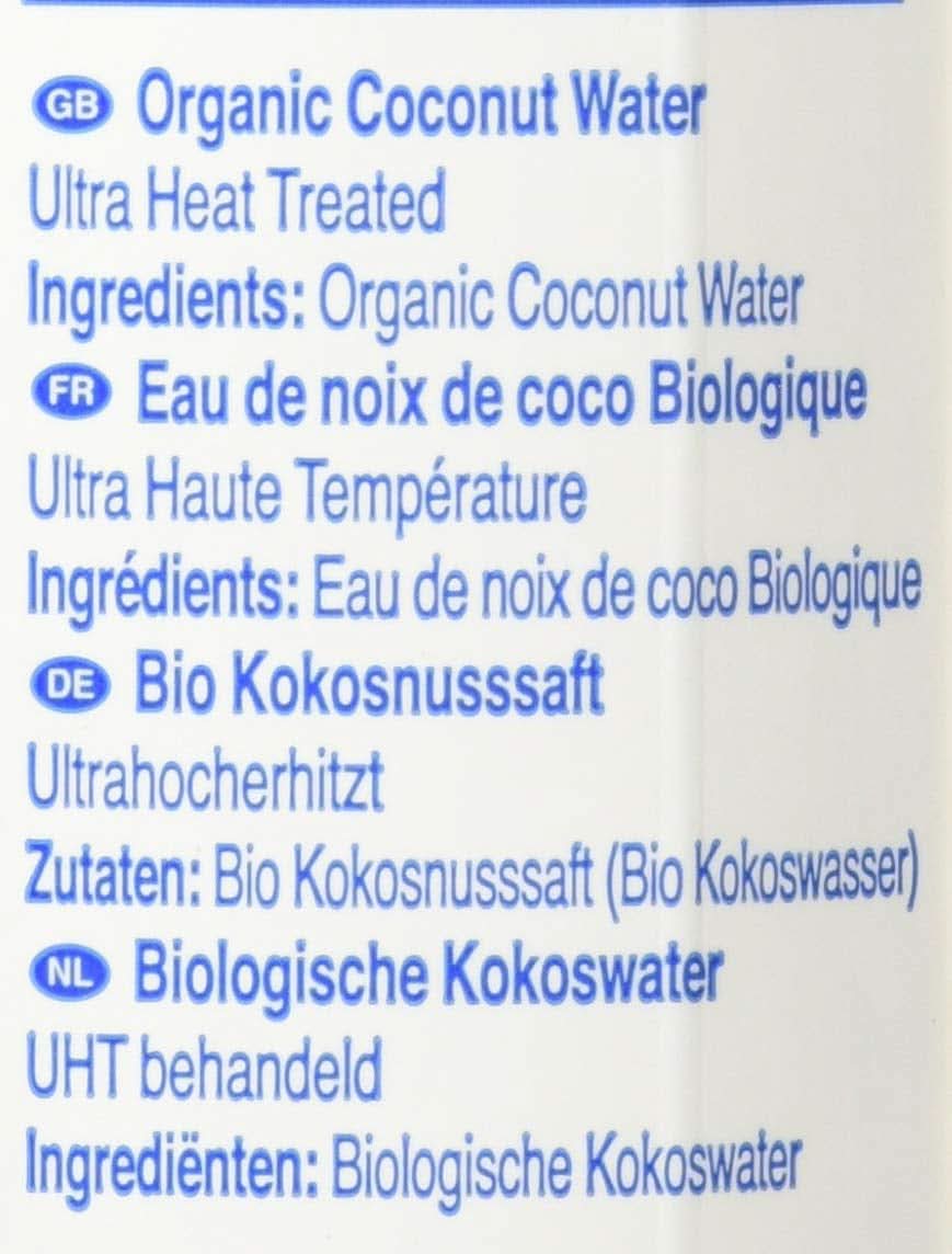 FOCO Bio-Kokoswasser, reines erfrischendes Sportgetränk, 100 % Kokoswasser – 6 x 1 Liter Naty Shop
