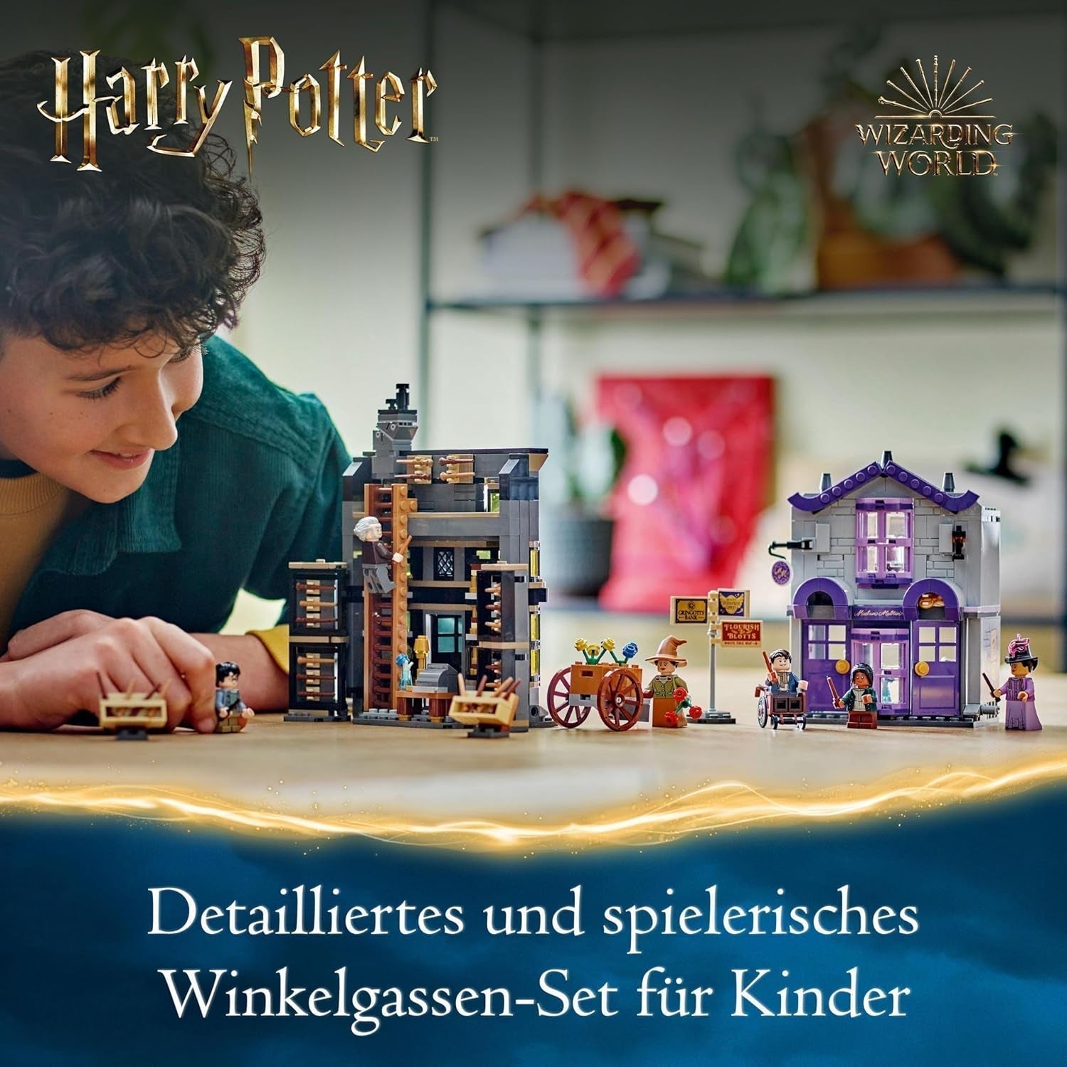 LEGO Harry Potter Ollivanders & Madam Malkins Anzüge, Länder der Winkelgasse, Kinderspielset, Zaubererspielzeug, Fantasy-Geschenke für Mädchen, Jungen und Fans ab 8 Jahren 76439 Bausets Besuche den LEGO-Store