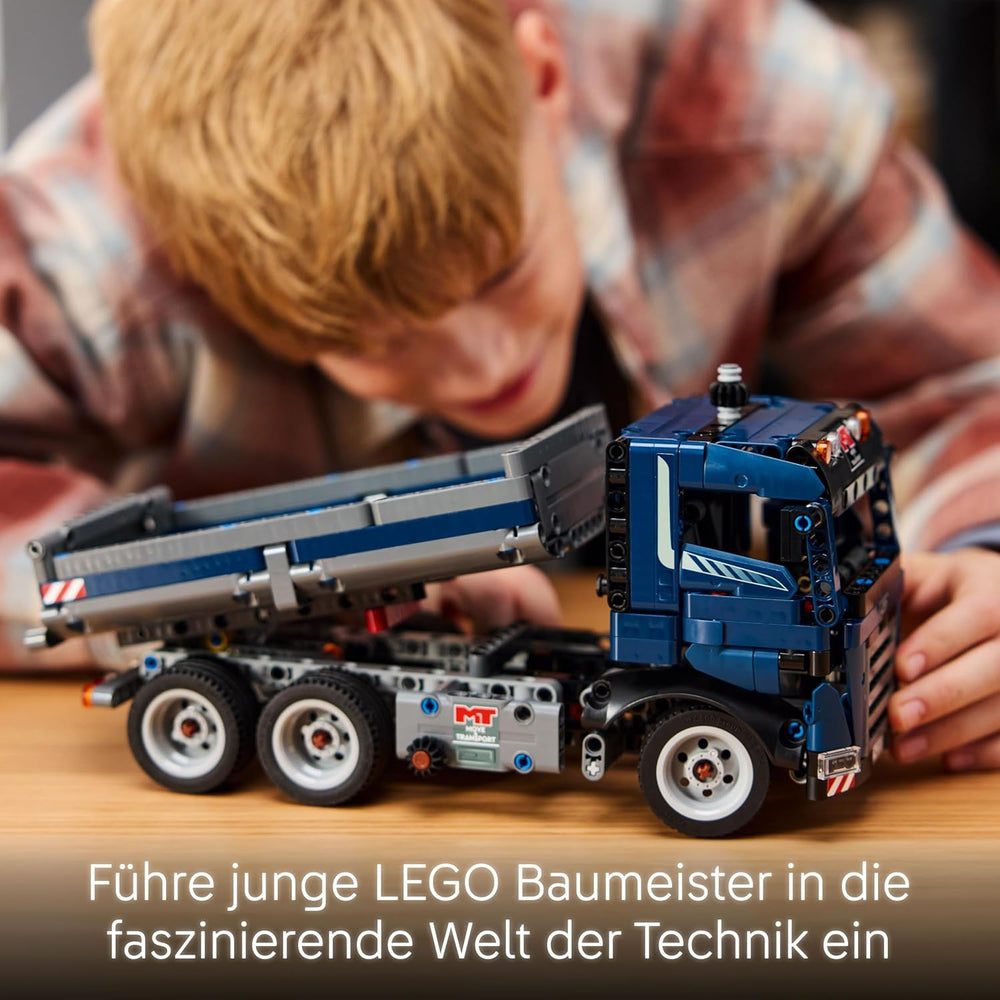 LEGO Technic Kipplaster Spielzeug mit Lenkung und beweglicher Kippmulde - blaues Baufahrzeug - Geschenkide zum Geburtstag oder für die Holiday - Bauset für Jungen und Mädchen ab 9 Jahren 42203
