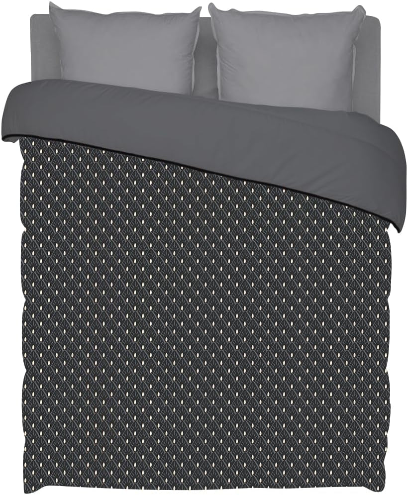 Bleu Câlin Bedruckte 1-Personen-Hermance-Steppdecke, Polyester, blau/grau, 140 x 200 cm Steppdecken und Steppdecken Naty Shop