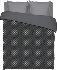 Bleu Câlin Bedruckte 1-Personen-Hermance-Steppdecke, Polyester, blau/grau, 140 x 200 cm Steppdecken und Steppdecken Naty Shop