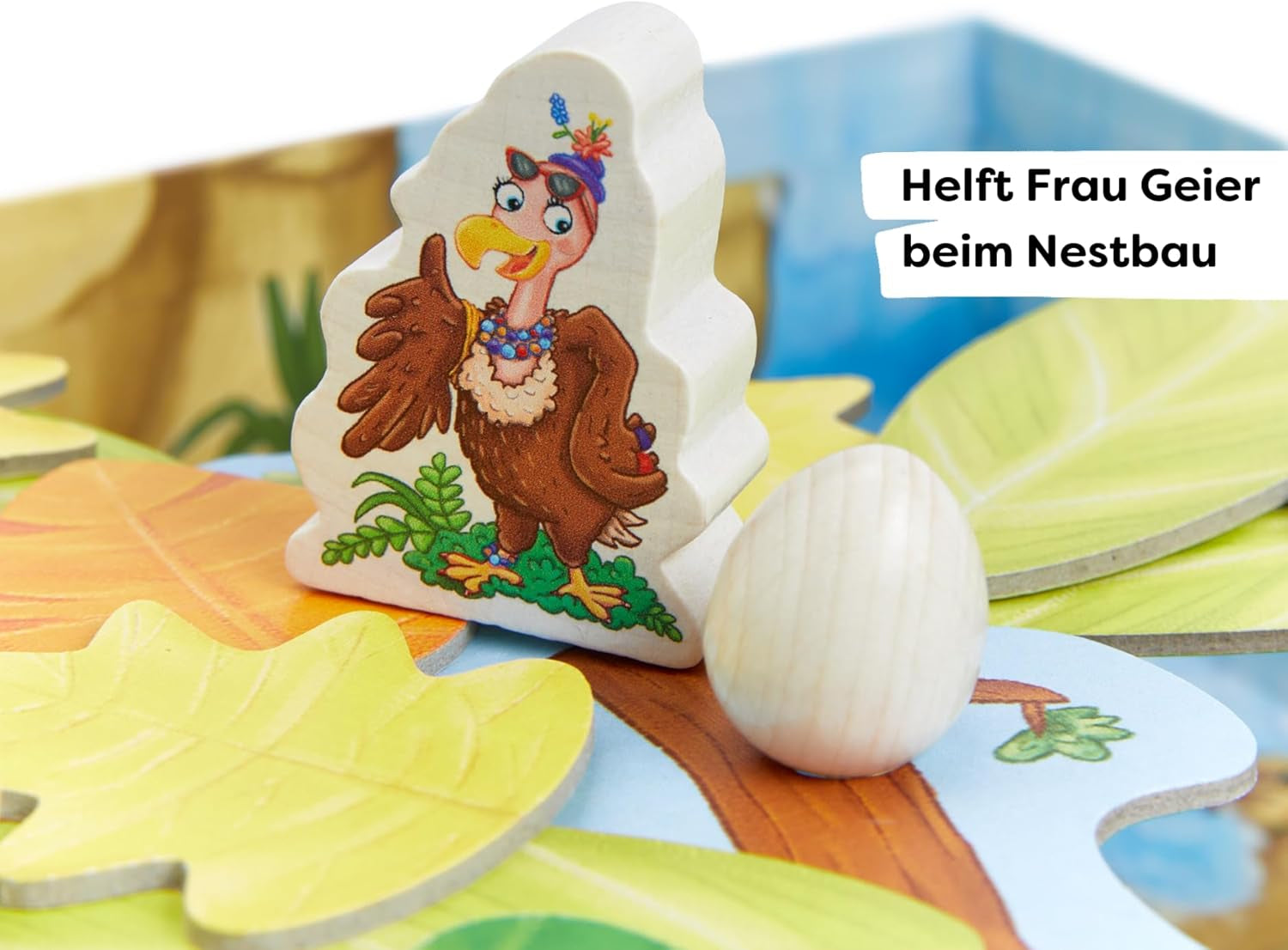 HABA Wehe mir, Lady Eagle! – Spannendes Nestbau-Geschicklichkeitsspiel aus Holz für Kinder ab 3 Jahren – 2011720001
