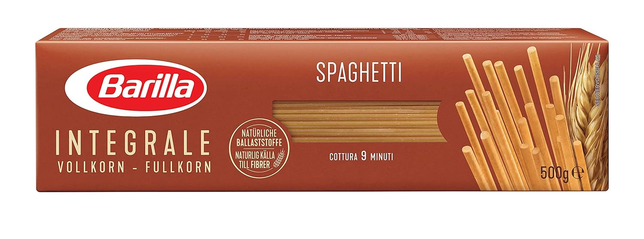 Barilla Pasta Integrale Fusilli – Grießnudeln mit Naturfasern, 500 g