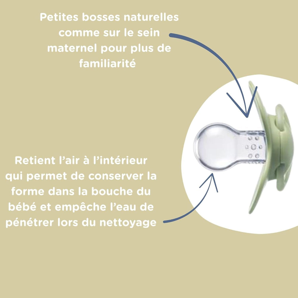 Nuby – Set de 5 tetine și suzete ortodontice din silicon moale | 3 modele pentru zi și noapte | 2 modele care strălucesc în întuneric | Fără BPA | Formă asemănătoare sânilor | Pentru 18-36 de luni