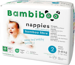 Bambiboo-Wegwerfwindeln, hautfreundlich, Nabelöffnung, verschiedene Größen, Mutter- und Babywindeln von Naty Shop, Größe 2, 25 Stück