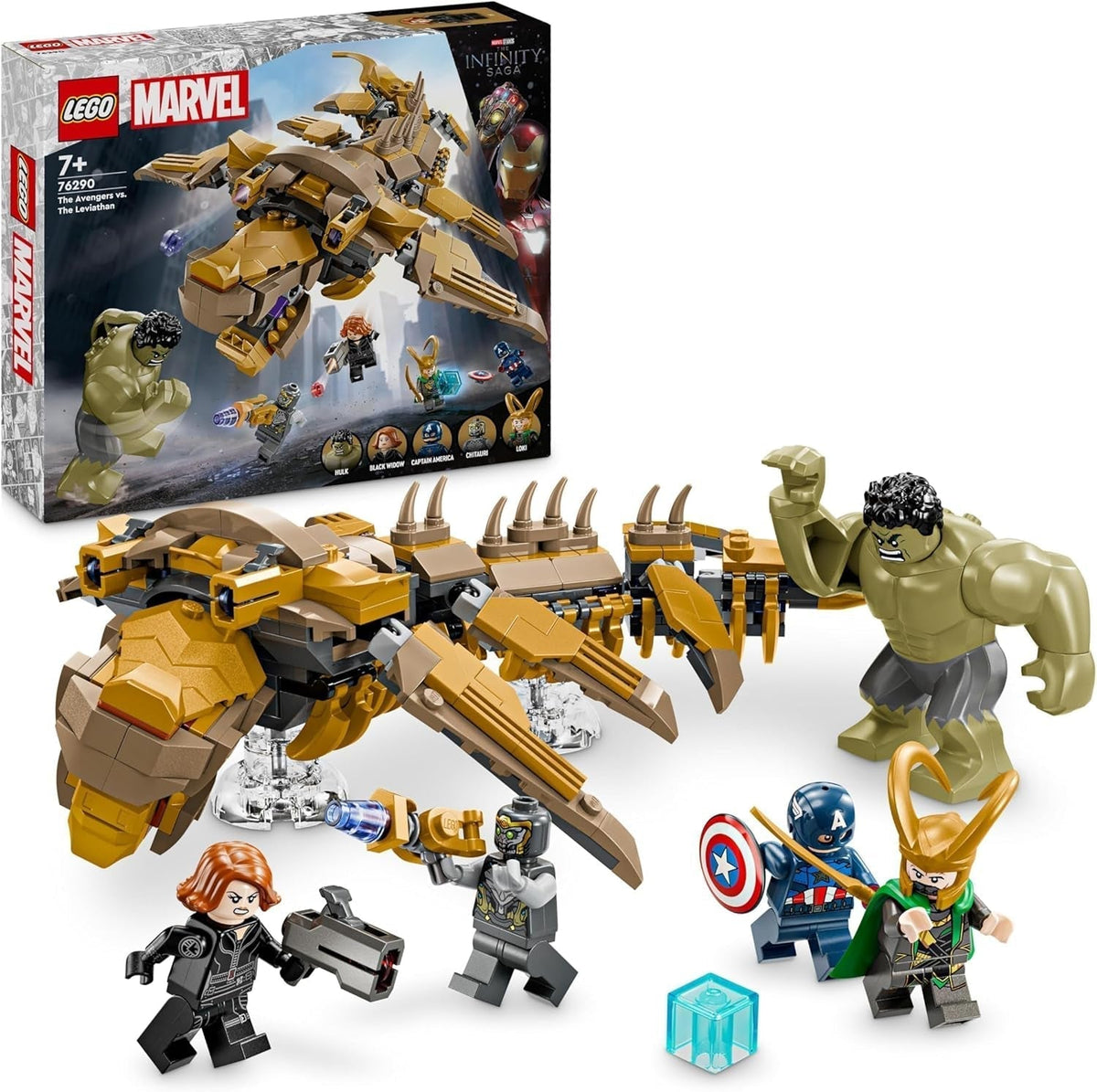 LEGO Marvel Avengers Vs. Leviathan-Bauspielzeugset mit Hulk und Captain America, Loki, Black Widow und Chitauri als Minifiguren, Avengers-Spielset für Jungen und Mädchen ab 7 Jahren. 76290 Bausätze Besuchen Sie den LEGO-Store. Standardtitel