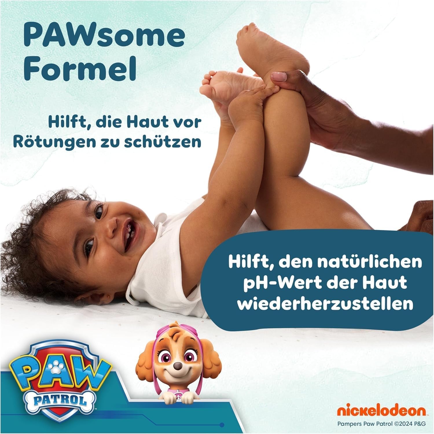 Pampers Harmony Aqua Baby Wipes Paw Patrol 15 Packung mit 48 Tüchern 720 Babyfeuchttücher helfen, den natürlichen pH-Wert der Haut wiederherzustellen. Leichte Lotion 99 % Wasser