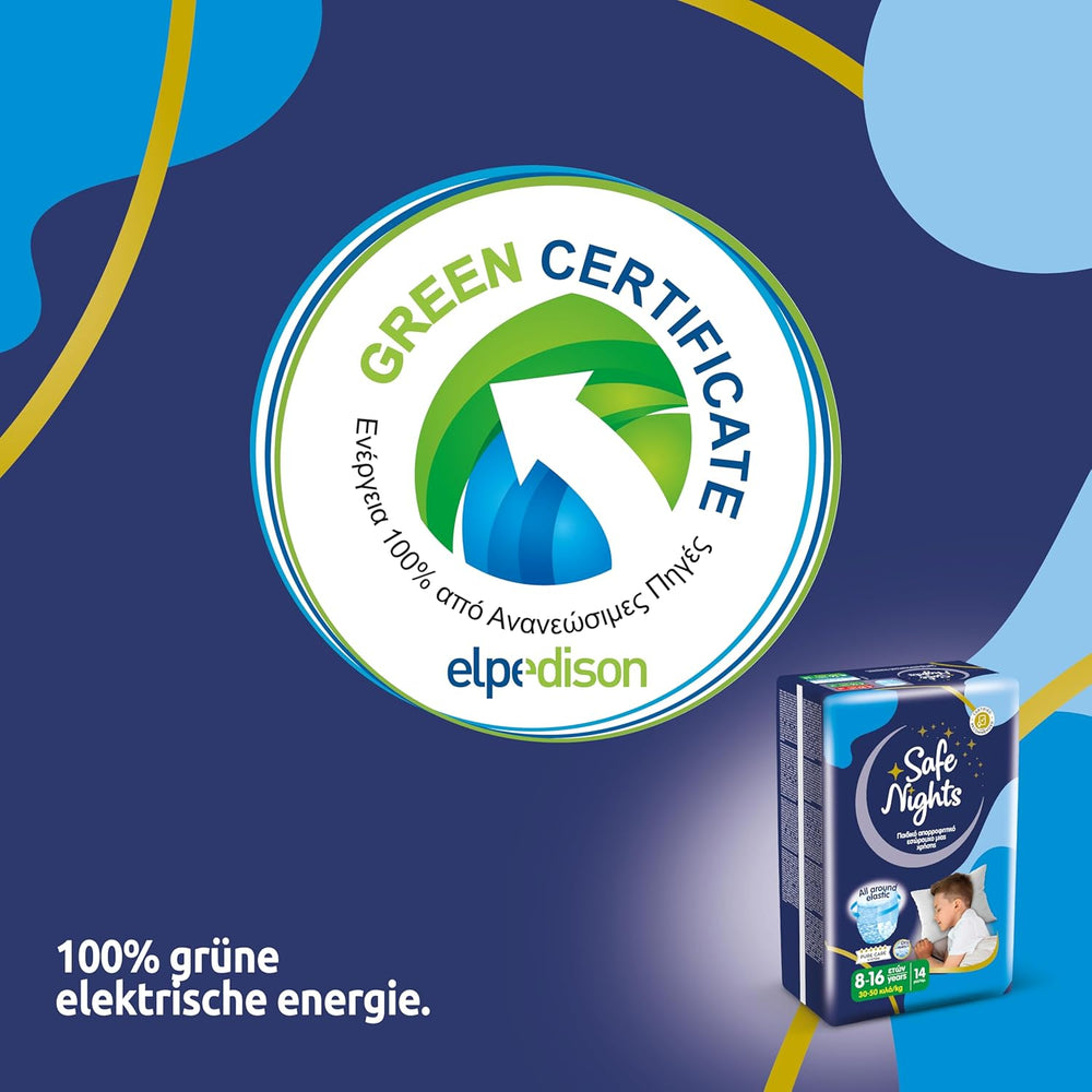 Safe Nights Boy, Nachthosen für 8–16 Jahre (30–50 kg), 84 Stück