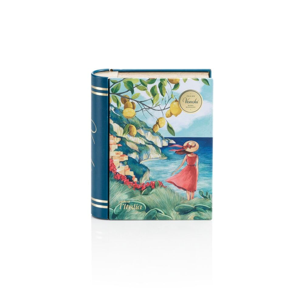 Venchi, Mini Book Grafica Italia cu diverse ciocolate Granblend, 125 grame Bomboane de Ciocolata Naty Shop