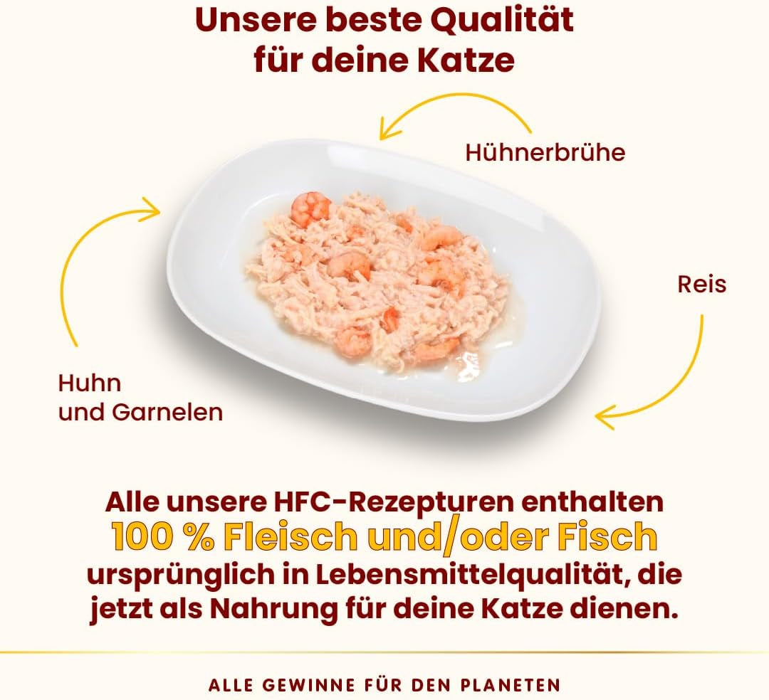 Almo Nature HFC Hrană umedă naturală pentru pisici - Rețete asortate cu pui - 6 x 70g