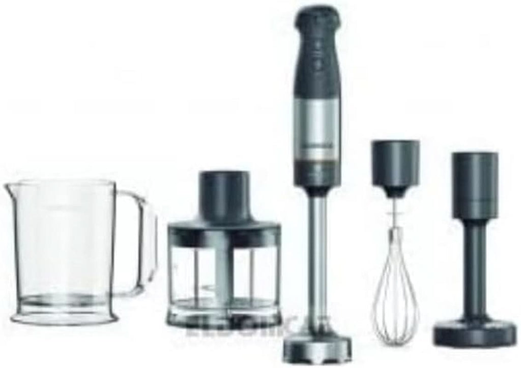 Kenwood Triblade XL Pro Stabmixer HBM80.322BK, 1200W, Variable Geschwindigkeiten, Edelstahl(Pürierfuß), Schneebesen, Emulgieraufsatz, 500Ml Zerkleiner, 700 & 250Ml Becher, Spülmaschinenfeste Teile Bucatarie Naty Shop Grau 2 Hbm60.307Gy