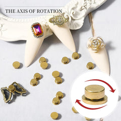 Nail Art Rotating Charm, 20 Stück Spinning Nail Charms Nail Rotating Bearing Für Nail Art Design DIY Crafting Schmuck Zubehör