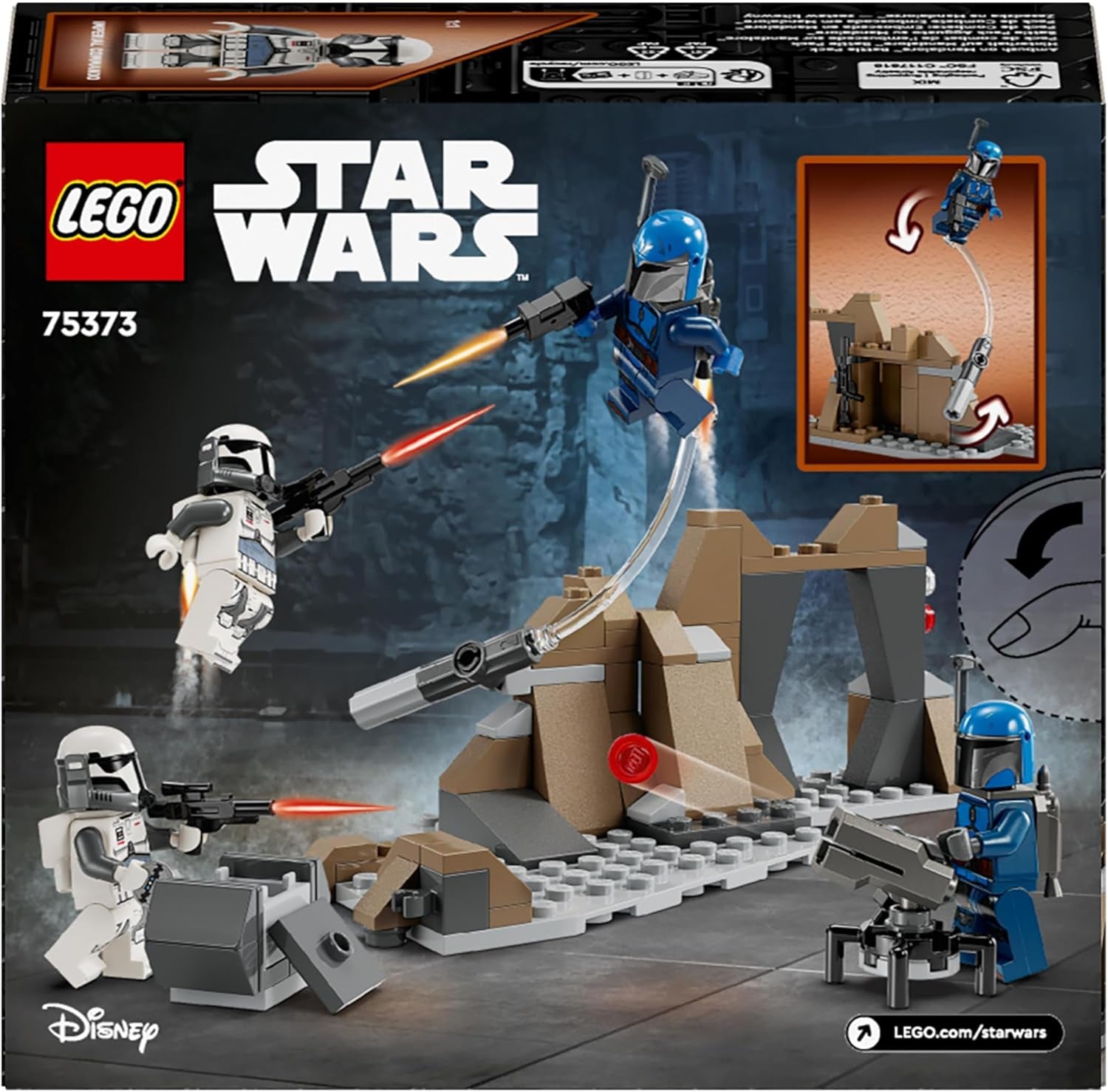 LEGO Star Wars: Mandalorian Ambush on Mandalore Battle Pack, Abenteuer-Bauspielzeug für Kinder, Sammel-Action-Set, Geschenkidee für Jungen und Mädchen 75373 Bausets Besuchen Sie den LEGO-Store