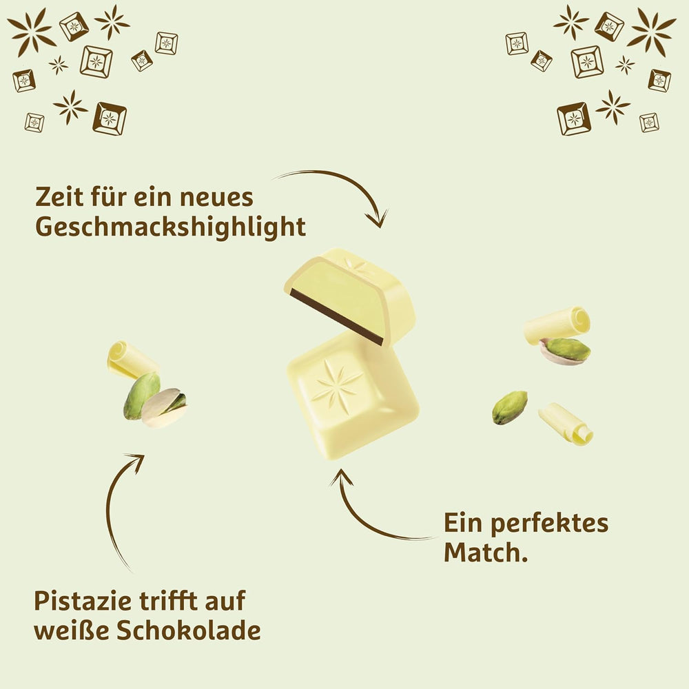 Schogetten Weiße Pistazien | Weiße Schokolade mit Pistaziencremefüllung | 100 g | Praktisch portioniert (3er-Pack)