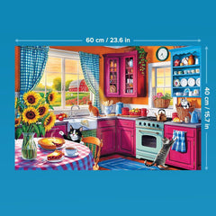 Trefl – Easypiece-Puzzle: Morgen in der Küche – 300 Teile – große Teile, einfaches Puzzle, für Erwachsene und Kinder ab 10 Jahren. Puzzle Naty Shop