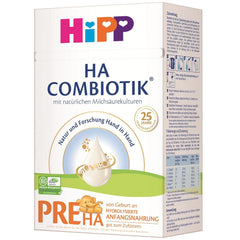 HiPP PRE HA Combiotik (4 x 600 g), hydrolysierte Milchpulverformel für Säuglinge ab der Geburt, mit natürlichen Milchsäurekulturen, für empfindliche Immunsysteme