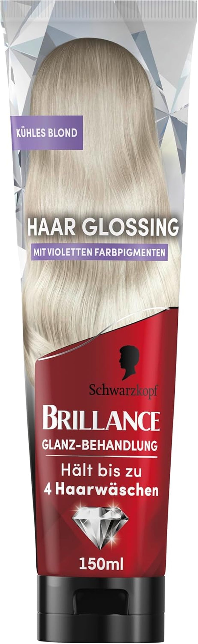 Brillance Shine Treatment, Hair Glossing Radiant Violet (150 ml), hrănește și intensifică culoarea părului, poate fi folosit ca o mască de păr, durează până la 6 spălări ale părului Vopsea pentru par Naty Shop Blondă cool 150 Ml (1 pachet)